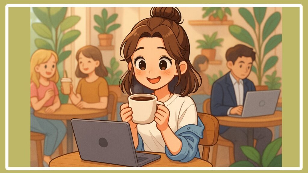 A_woman_working_on_a_computer_connected_to_free_Wi-Fi_at_a_cafe